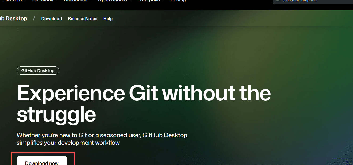 我当时进入 GitHub Desktop 下载页