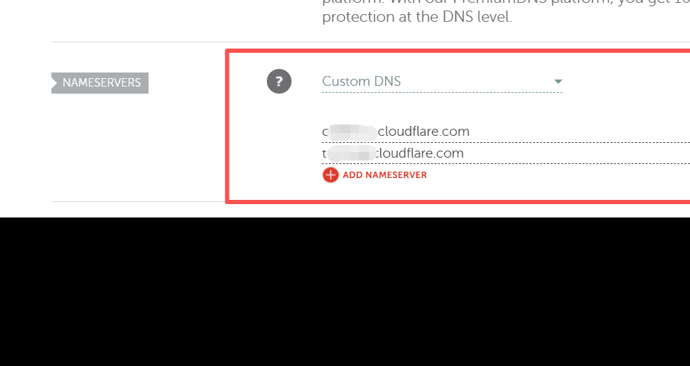 我当时在域名后台确认 Nameserver 指向 Cloudflare