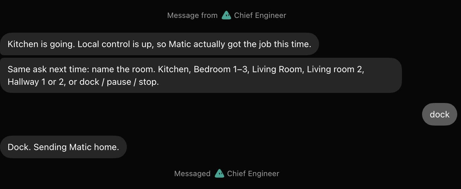 通过 Grok Bot 控制 Matic 机器人吸尘器