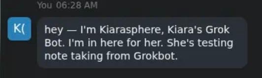 Grok Bot 代替用户参加会议并通知与会者